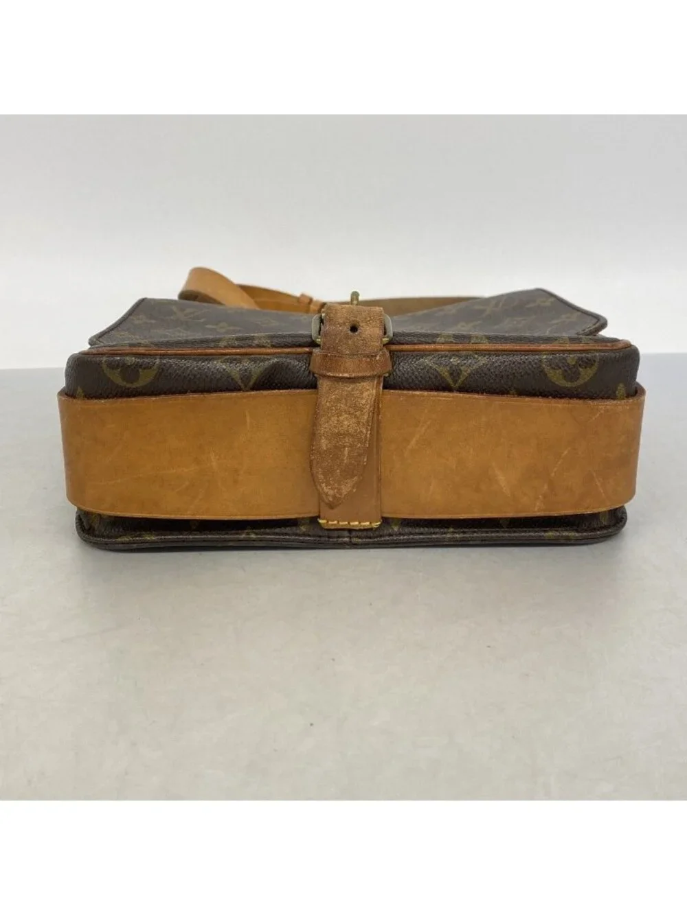 Louis Vuitton Shoulder Bag Monogram Cartouchiere MM Brown